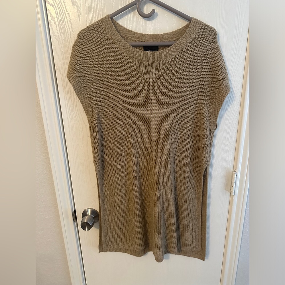 Knit tan tunic top